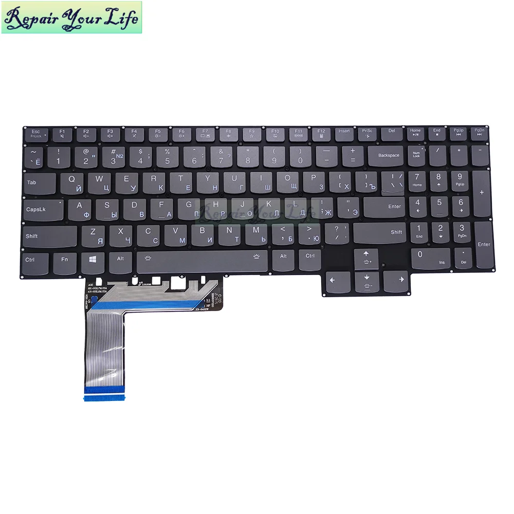 Teclado Retroiluminado Rgb Russo dos Eua para Lenovo Legion s7 16aph8 16arha7 16iah7 16irh8 82y4 82ug 82tf 82y3 Ru-en Inglês Teclados - Imagem 6
