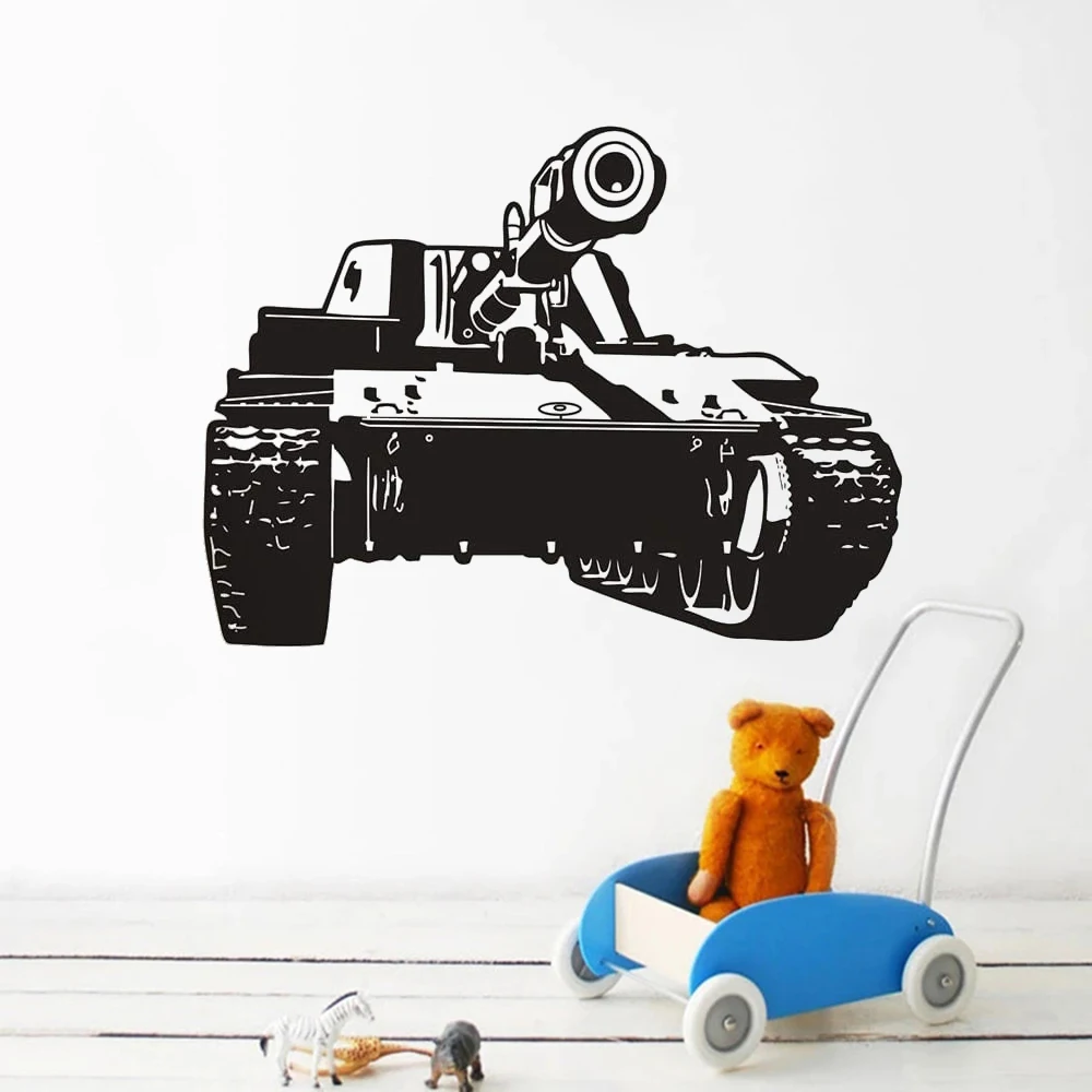 

Military Tank Wall Sticker US Troop Tank Decals For Kids Bedroom Decor Military Design Poster Removable Vinyl Murals DW13617