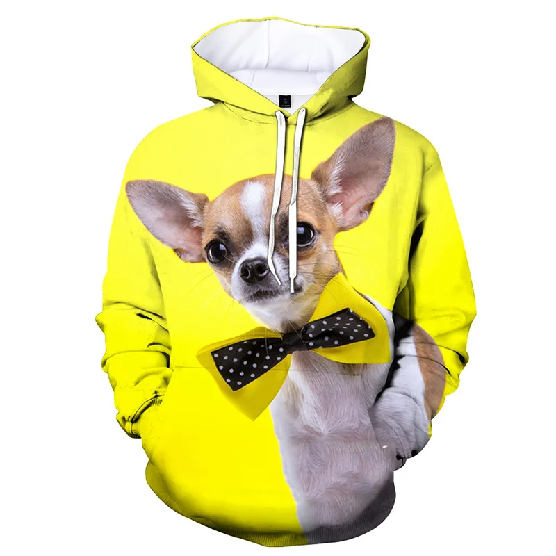 

Animal Dog Chihuahua Hoodie Men 3D Printing Sweatshirt Long Sleeve Sportswear Pullover Casual Street Oversized Top Clothing