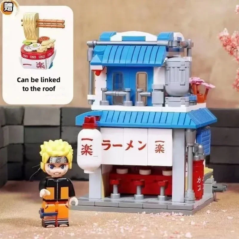

Keeppley Naruto Street View Building Blocks Uzumaki Naruto Hatake Kakashi Model House Toys Children's Puzzle Toys Birthday Gift