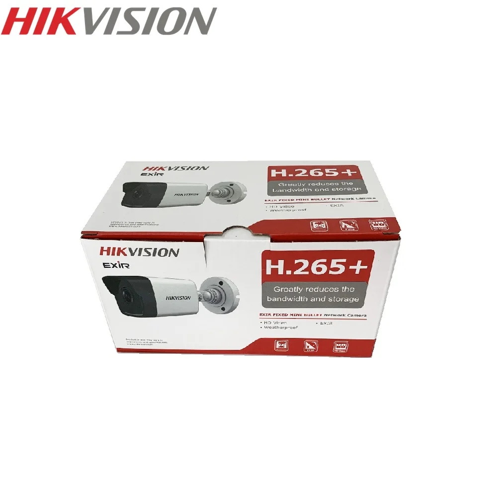 

Hikvision DS-2CD1043G0-I 4MP H.265 IP Bullet Camera English Version Support EZVIZ PoE IR 30M Waterproof