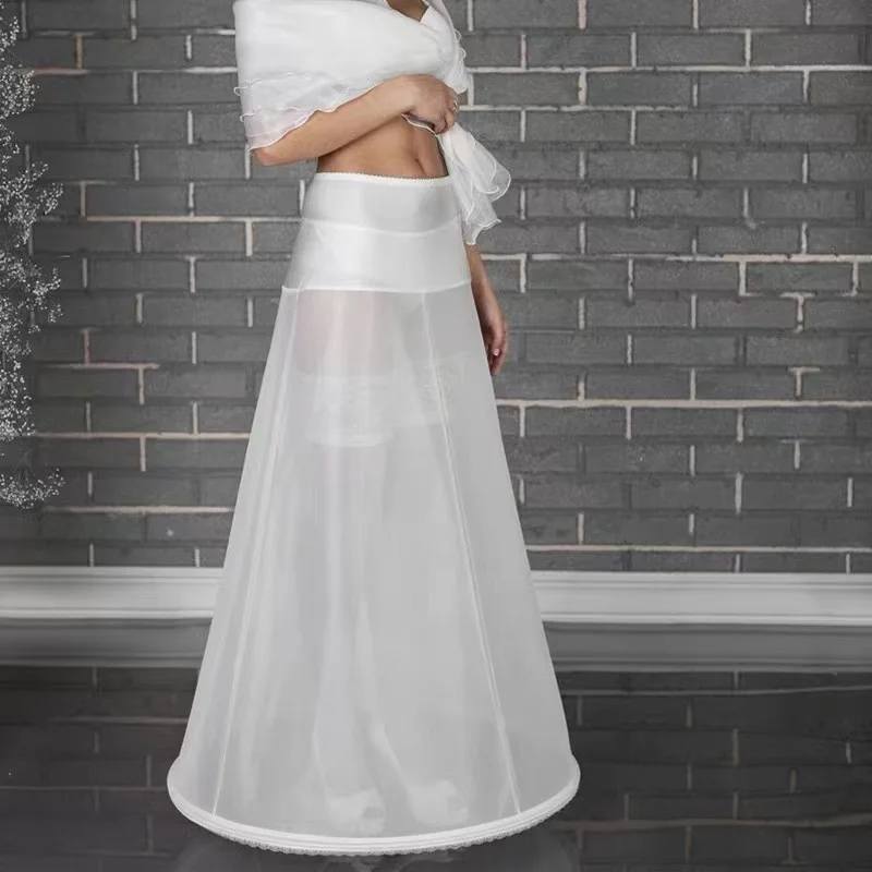 

Hotsell White Black 1 Hoop A-line Petticoat Bustle For Ball Gown Wedding Dress Underskirt Accessories Party Bridal Crinolines