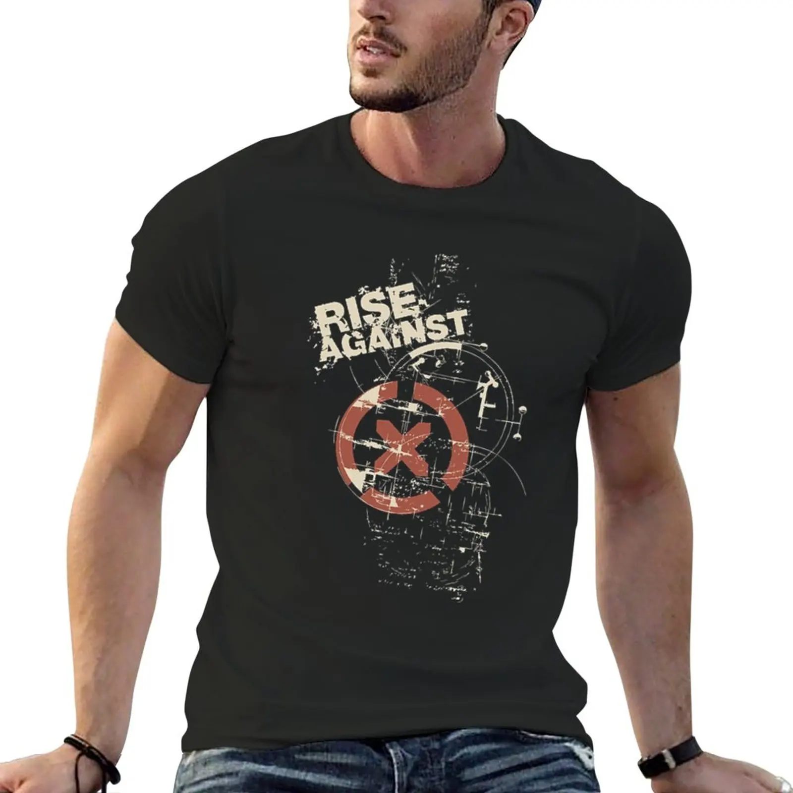 

New Rise Against T-Shirt t shirt man Short sleeve tee mens workout shirts