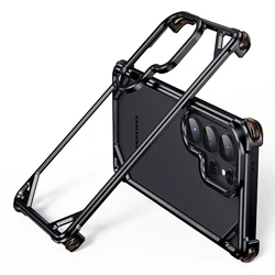 Oatsbasf Ultra Slim Shockproof Metal Frame Phone Case with Cool Design and Bare Feel (Black)