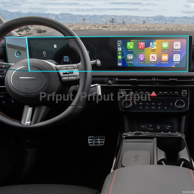 Protezione dello schermo in vetro temperato per Hyundai i20 2021-2024 10.25 pollici Auto infotainment radio Navigazione GPS pellicola antigraffio  34