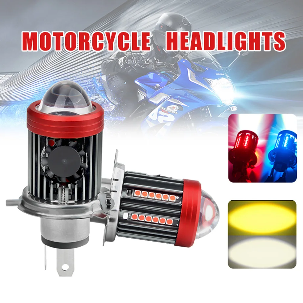 

10000LM H4/H6 12V LED Motorcycle Headlight Bulb Moto Spotlights CSP Lens White Yellow Hi Lo Lamp Scooter Accessories Fog Lights