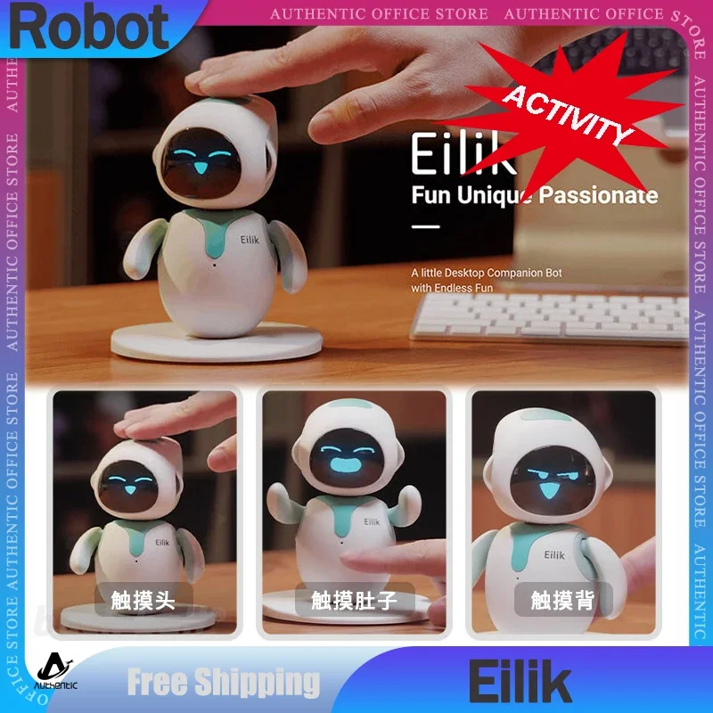 

New Eilik Robot Emotional Interaction Smart Companion Pet Robot Electronic Creative Study Desktop Companion Christmas Toys Gifts