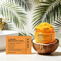 EELHOE Gommage au Curcuma Éclaircissant pour la Peau, Produits Nettoyants Corps Entier, Éliminateur de Peaux Mortes, Gommage Exfoliant Lissant au Sel Marin 2