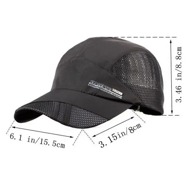 Casquette de baseball en maille pour hommes, casquette Gorras, visière, course à pied sèche, mode cool, chaud, rapide, extérieur, populaire, nouveau, été, 8 couleurs, 2021