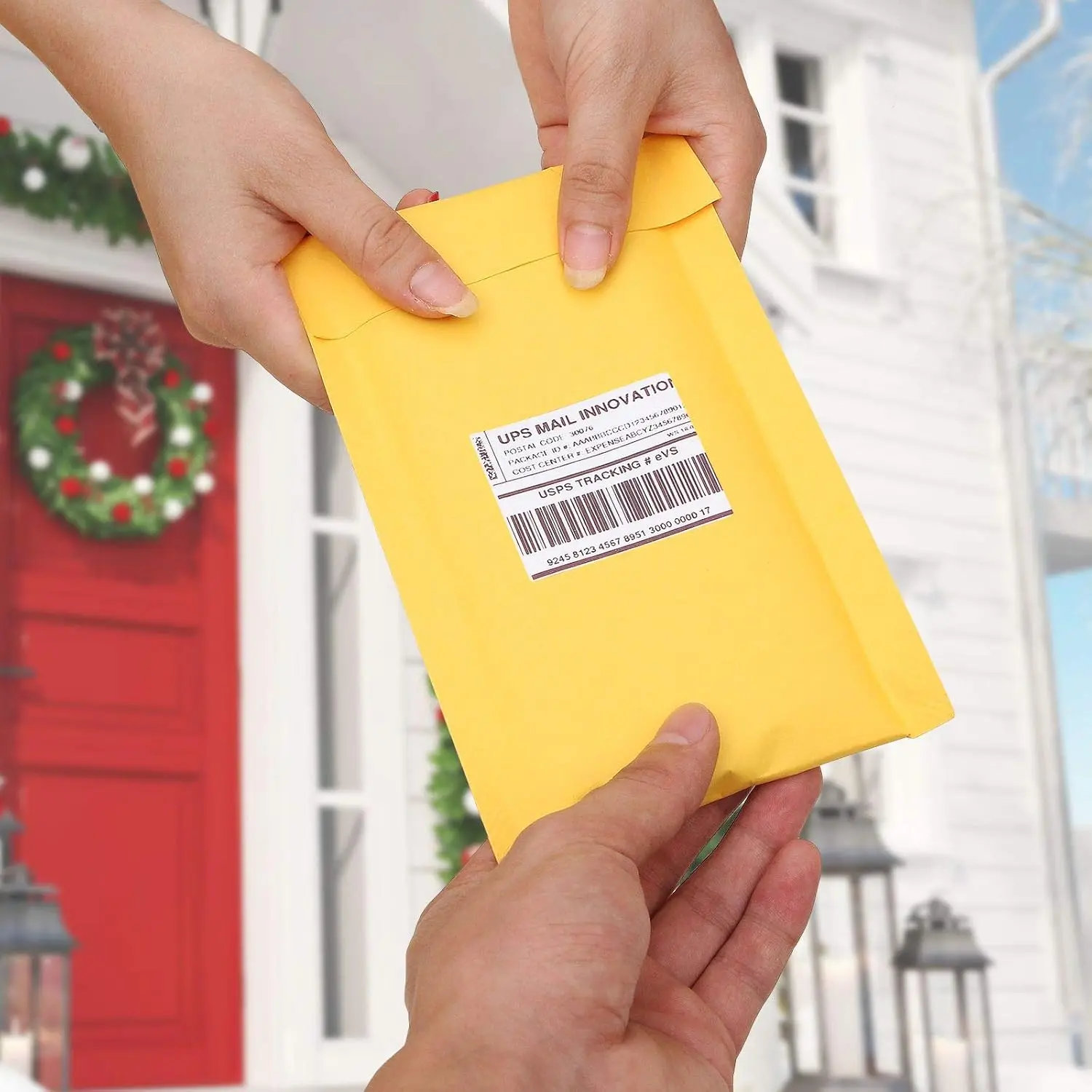 100pcs Small Business Supplies Kraft Paper Bubbles Bubble Mailers Delivery Package Packaging Mailer Mailing Shipping Office 3