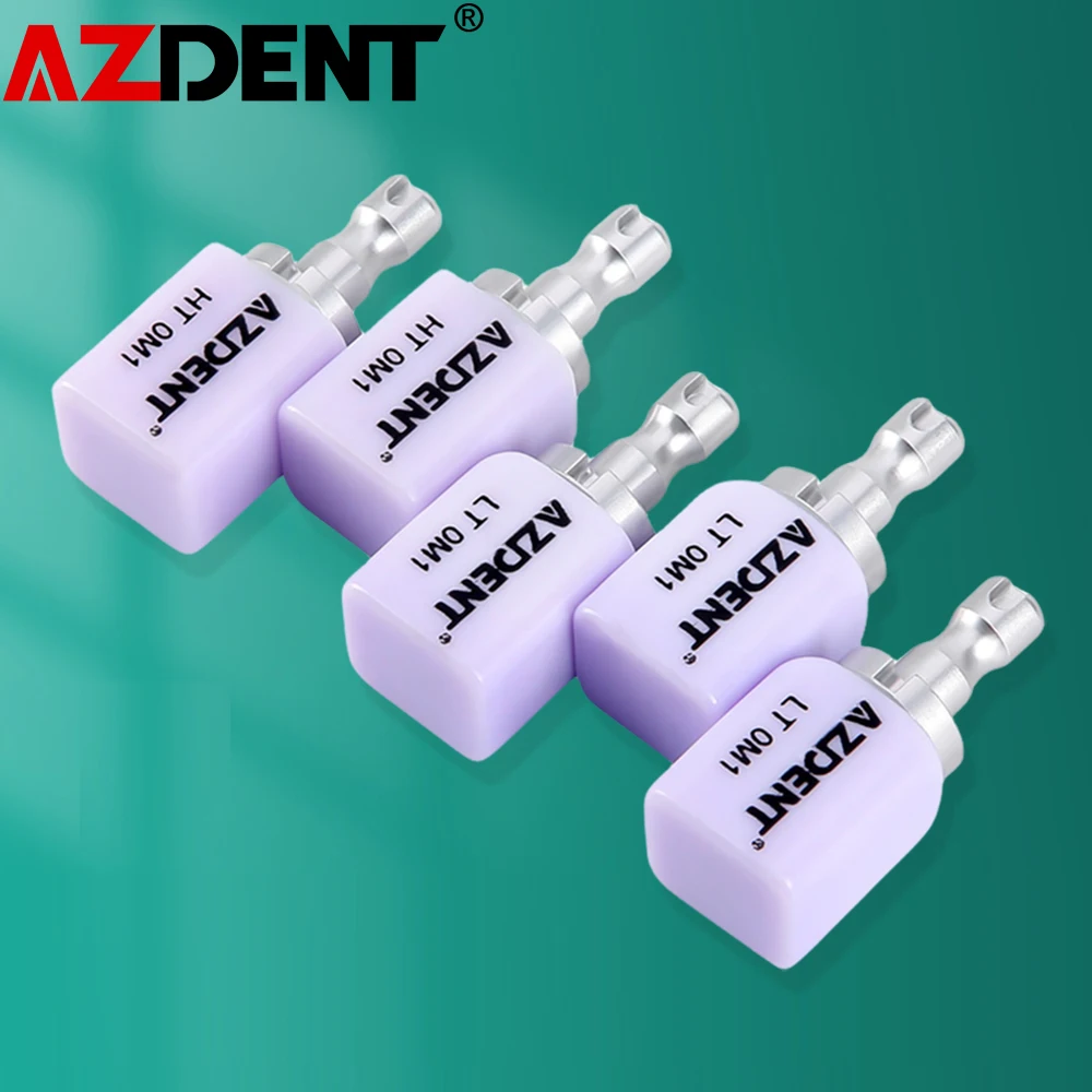 

5pcs/Box Azdent Lithium Disilicate C14 Glass Ceramic Blocks LT/HT Dental Crown Material for CAD CAM Sirona Cerec Milling System