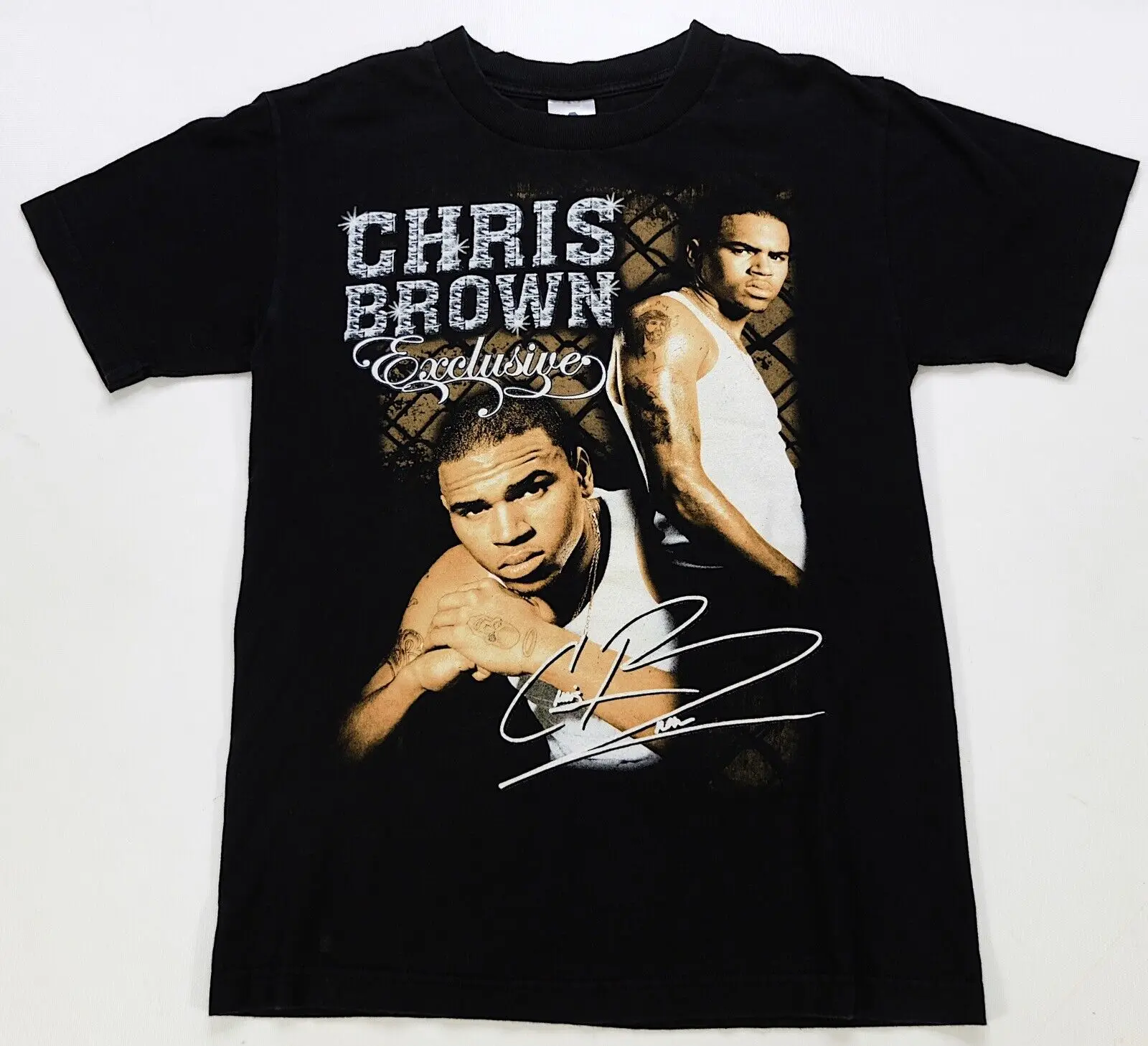 Rare Vintage Chris Brown Exclusive 2007 Album Tour T Shirt 2000S R & B Singer Sz S