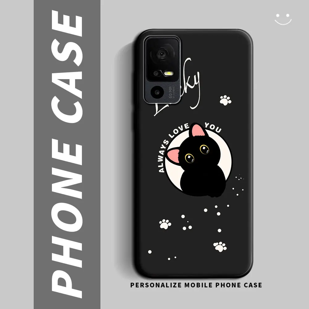 Cartoon Cute Cat Flower Shockproof Silicone Soft Phone Case - Stylish Protective Back Cover