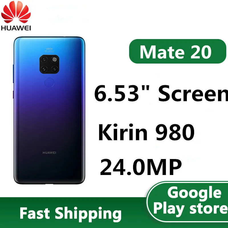 HUAWEI Mate 20 4G LTE Smart Phone 24.0MP Kirin 980 22.5W