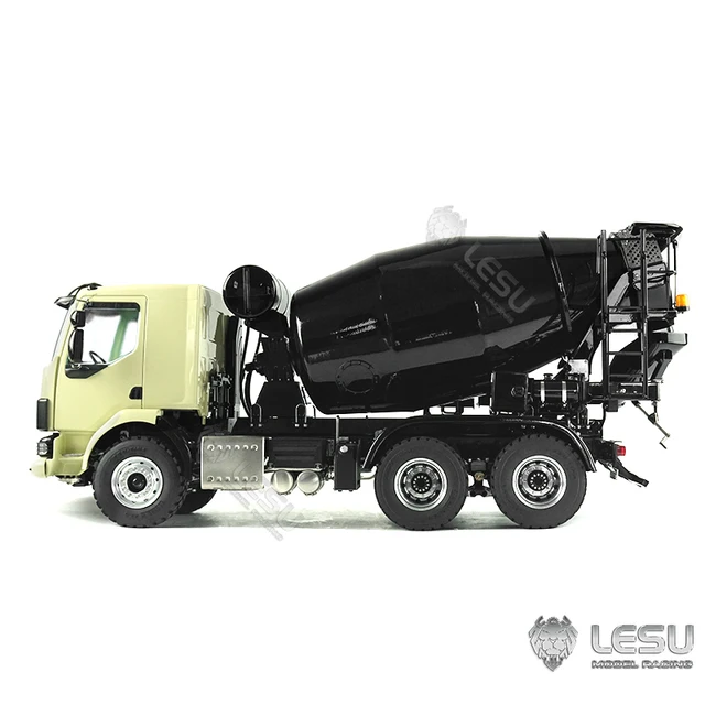 1/14 LESU RC Mixer Truck Metal Chassis Plastic Cabin with Light Sound System Remote Control Model for Adult Gifts TH20430-SMT7 1