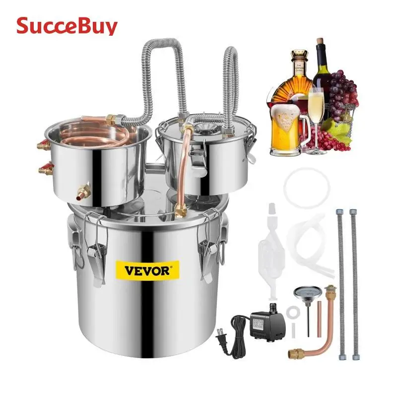 Stainless Steel Distiller SucceBuy 50L Alcohol Water Distiller Bottle Moonshine Equipment Stainless Steel Brewing Machine For Whisky Wine Beer Dispenser