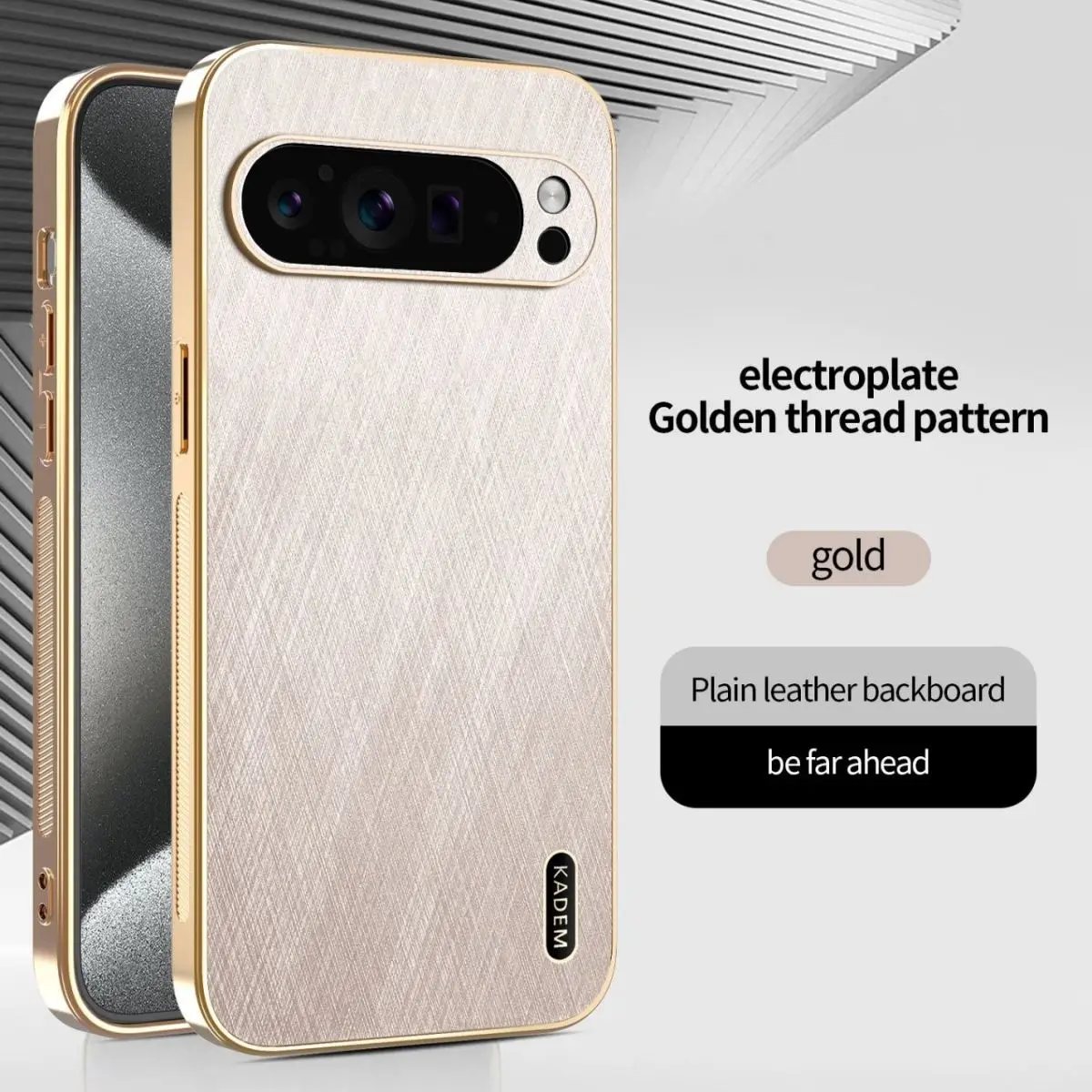 Business Magnetic Electroplating Gold Silk Pattern Anti-Fall Phone Case
