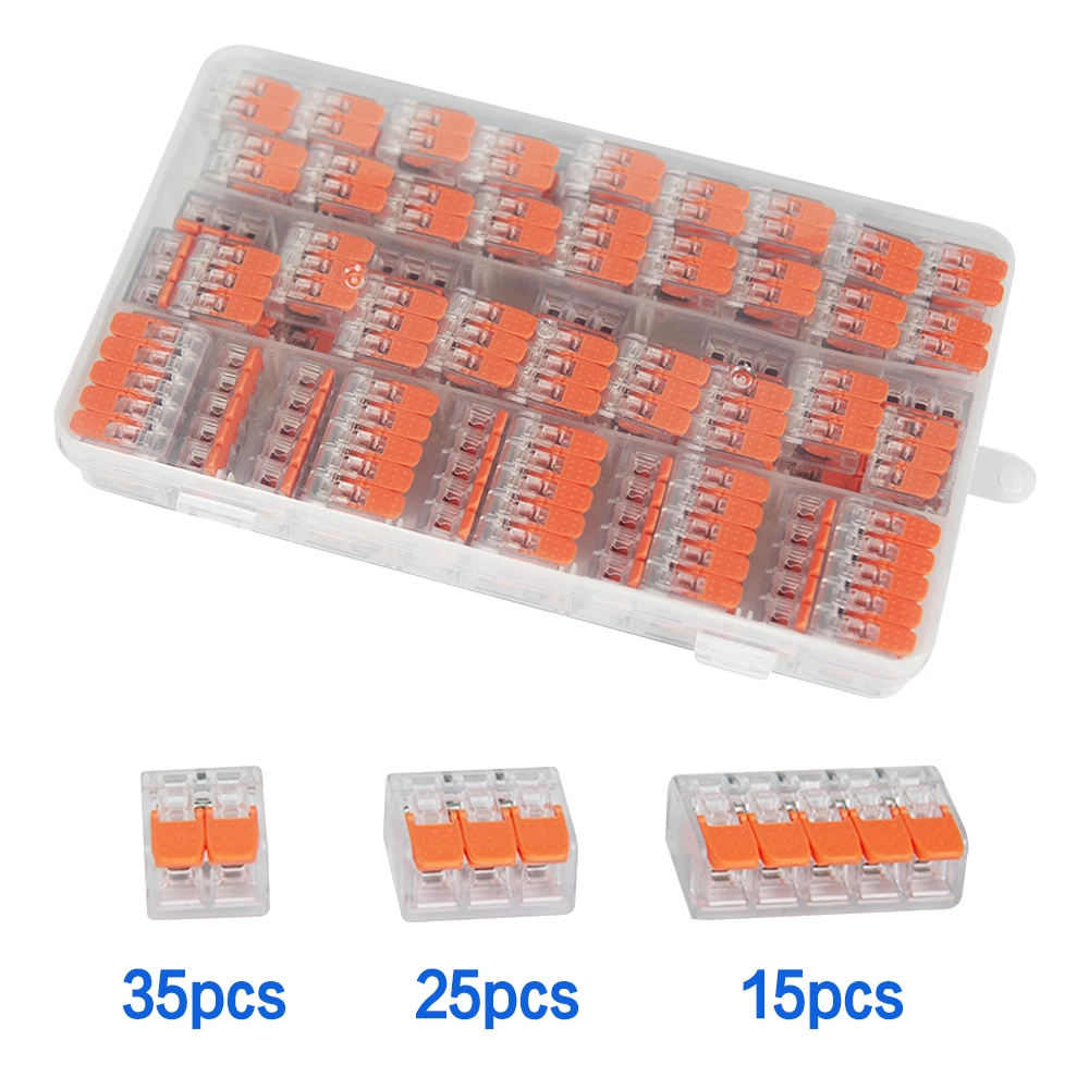 Quick Plug-In Terminals Universal Type Wire Connectors 75Pcs
