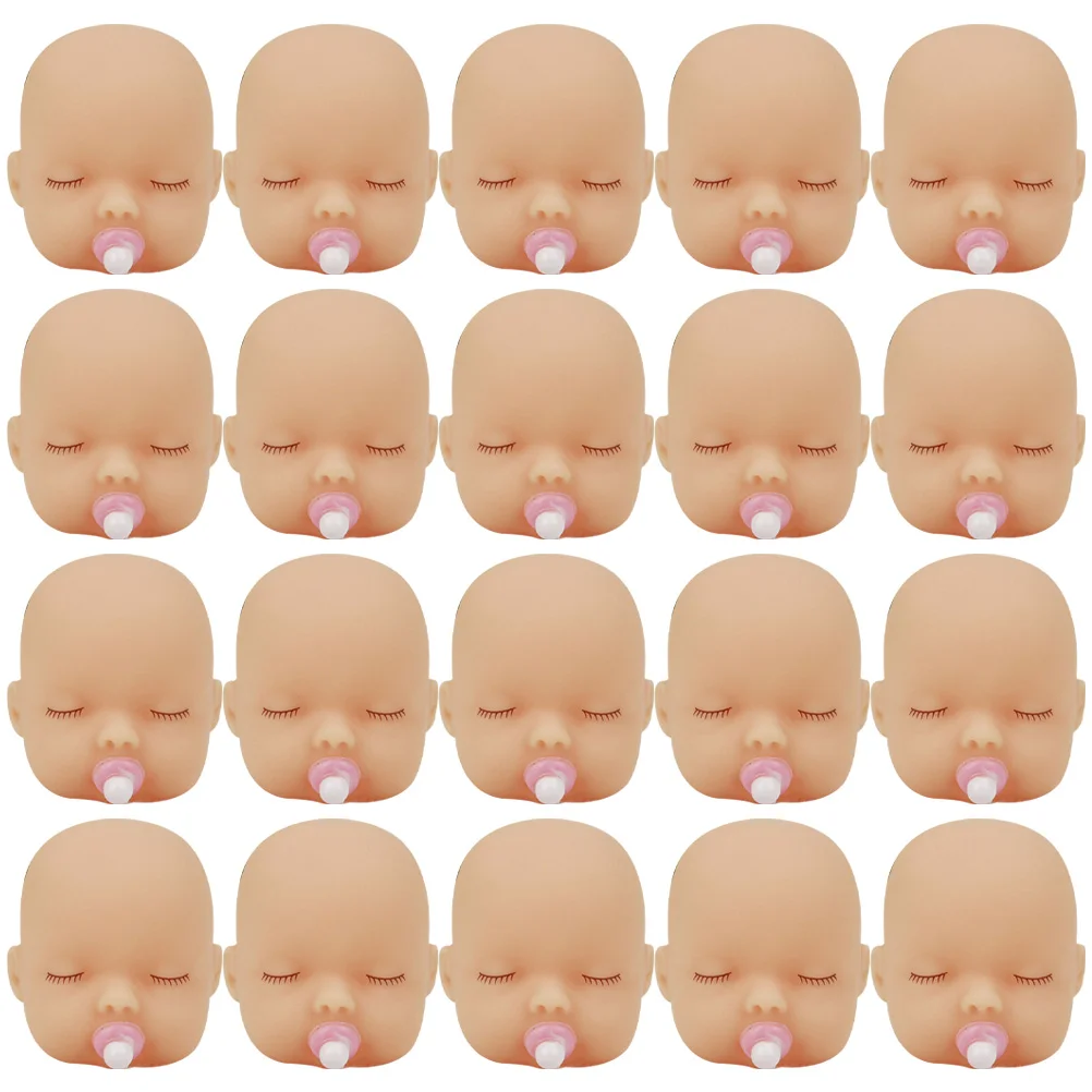 

Mini Sleeping Baby Doll Head Handmade DIY Hand Painting Body Part Crafts Keychain Keyring Accessories For Children Gifts