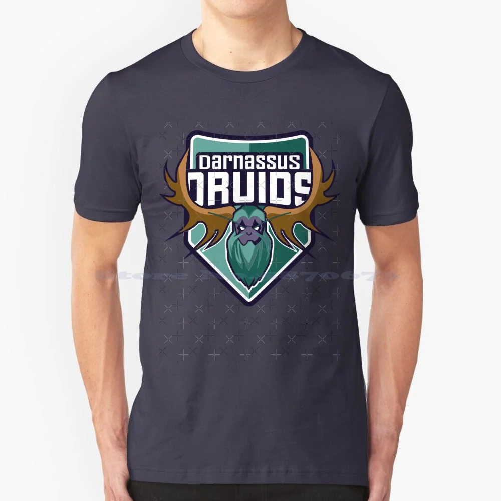 Darnassus Druids T Shirt 100% Cotone Tee Wow World Of Elves Nightelf Night Elf Druid Darnassus
