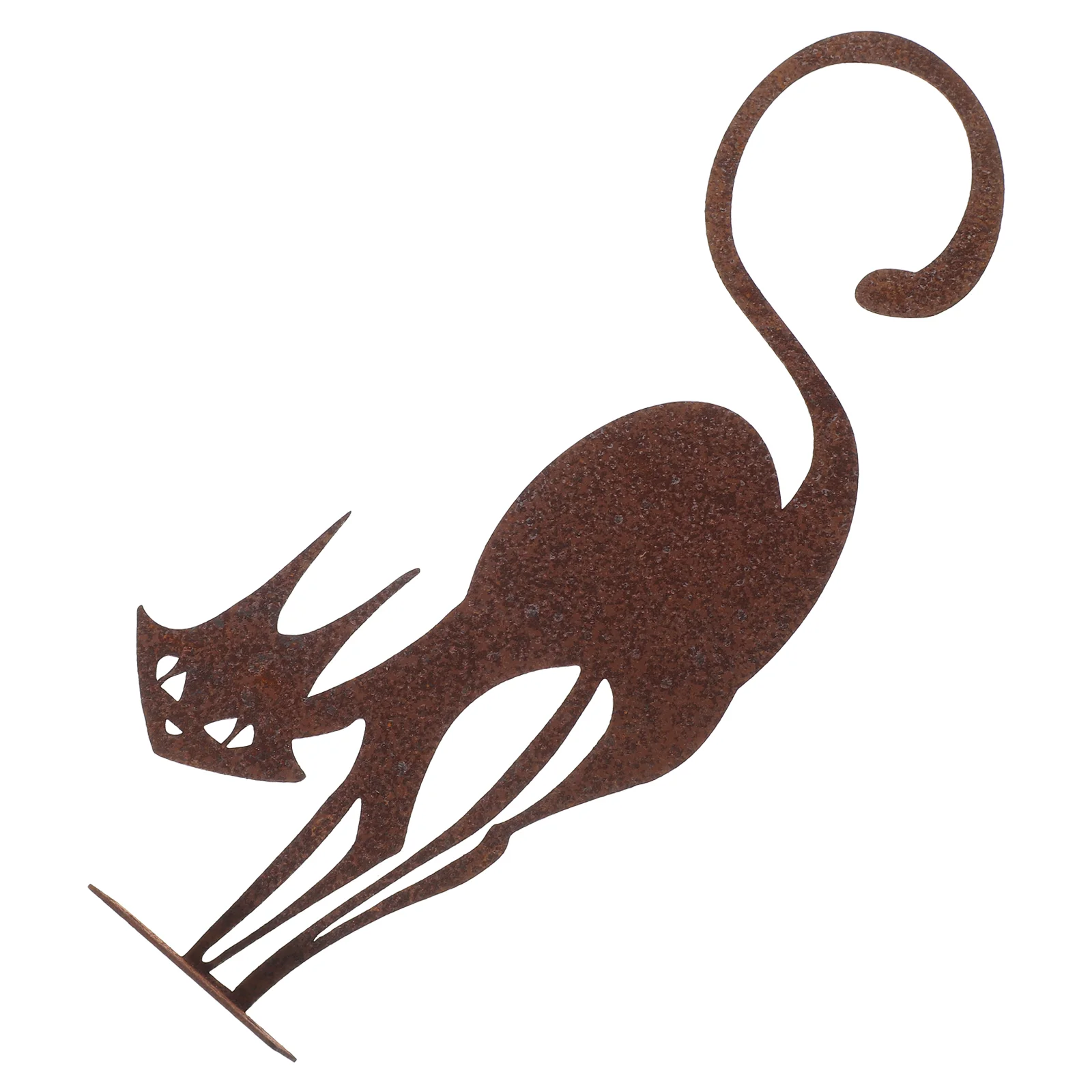

Garden Rusty Cat Decoration Metal Rusty Cat Sign Figurine Fence Cat Ornament Small Rusty Cat Craft