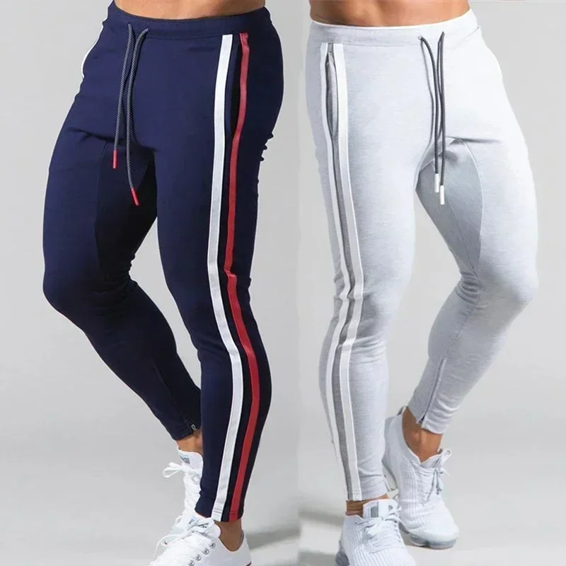 Running Pants Casual Pants Sport Pants Men Striped Sweatpants Casual Long Pants Fitness Running Workout Track Trousers