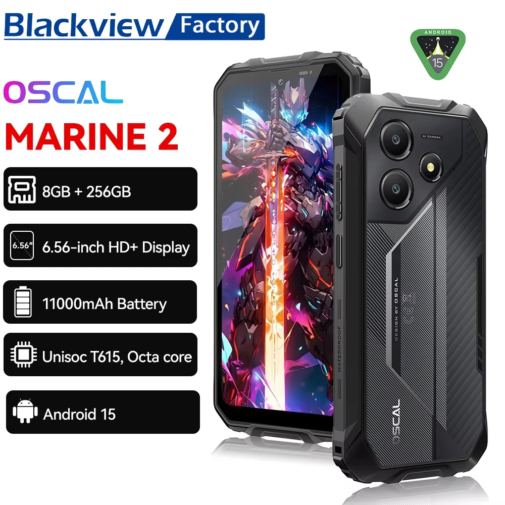 OSCAL Marine2 タフネススマホ Android 15 Amazon | OSCAL Marine2 タフネススマホ Android 15 スマホ 24GB