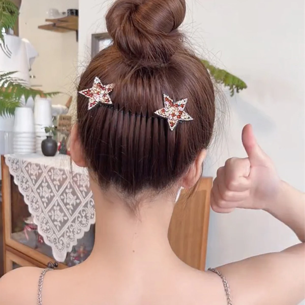 

1Pcs Styling Tools High-cut Hairpin Hair Clip For Adult Women Invisible Broken Hairpin Star Insert Combs Korean Hair Accessories