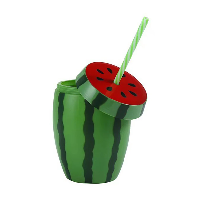 

Lovely Watermelon Cup With Lid Straw Juice Cup Durable Drinking Cups Party Cup