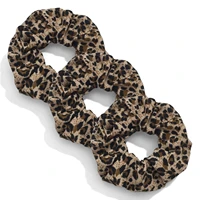 1/3/6pcs Leopard Print Scrunchies Hair Tie Rope hair Band Ponytail Holder Elegant Women Hair Accessories Chiffon Casual - Image 4