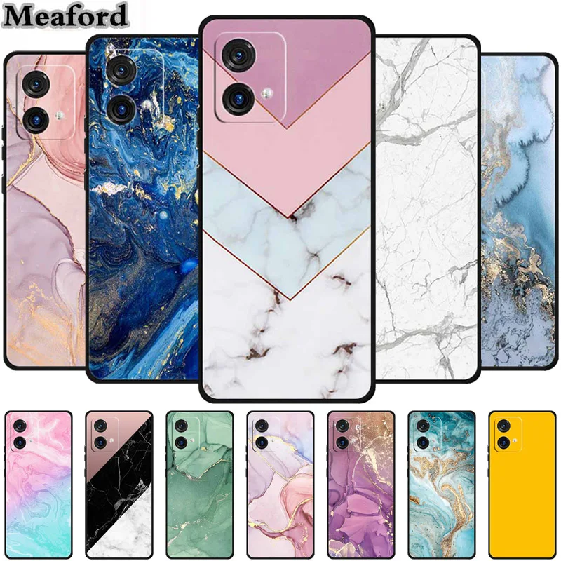Per Motorola Moto G84 G54 5G Custodia In Marmo Tpu Custodia Morbida In Silicone Per Moto G54 Motog84 Mica Guscio Colorato Verniciato