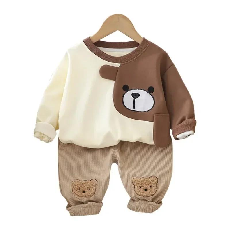 

Spring Autumn Boys Cartoon Animals O-Neck Clothing Set Baby Cute Pullovers Sweatshirt Baby Kids Two Pieces Set Baby Outfits 1-6Y