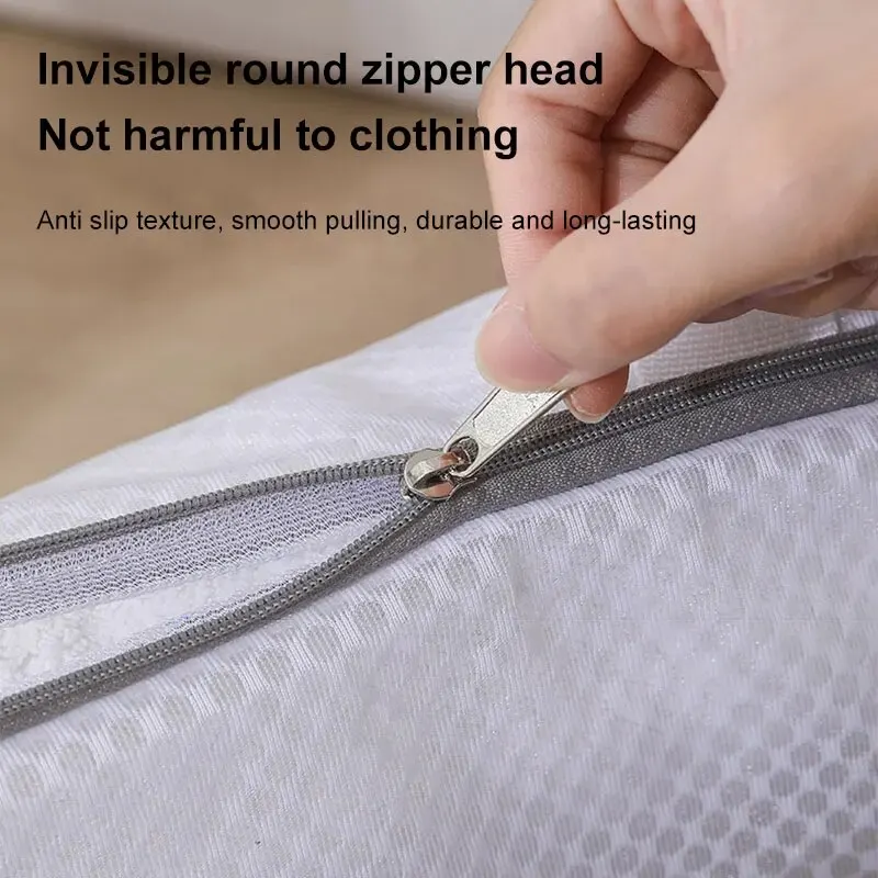Laundry Bag 1PC 3D WithDrawable Mesh Bag Washing Machine Filter Mesh Anti Deformation