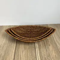 3PCS Fruit Dish Weaving Creative KTV Restaurant Snacks Dim Sum Basket French Fries Basket Desktop Storage Basket Rattan Weaving 2