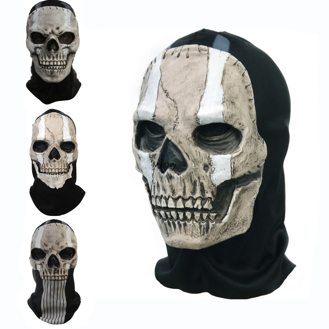 

Halloween Horror Ghost Skull Mask Movie Call of Duty MW2 Latex Headgear Helmet Cosplay Perform Party Masquerade Prop Cosplay