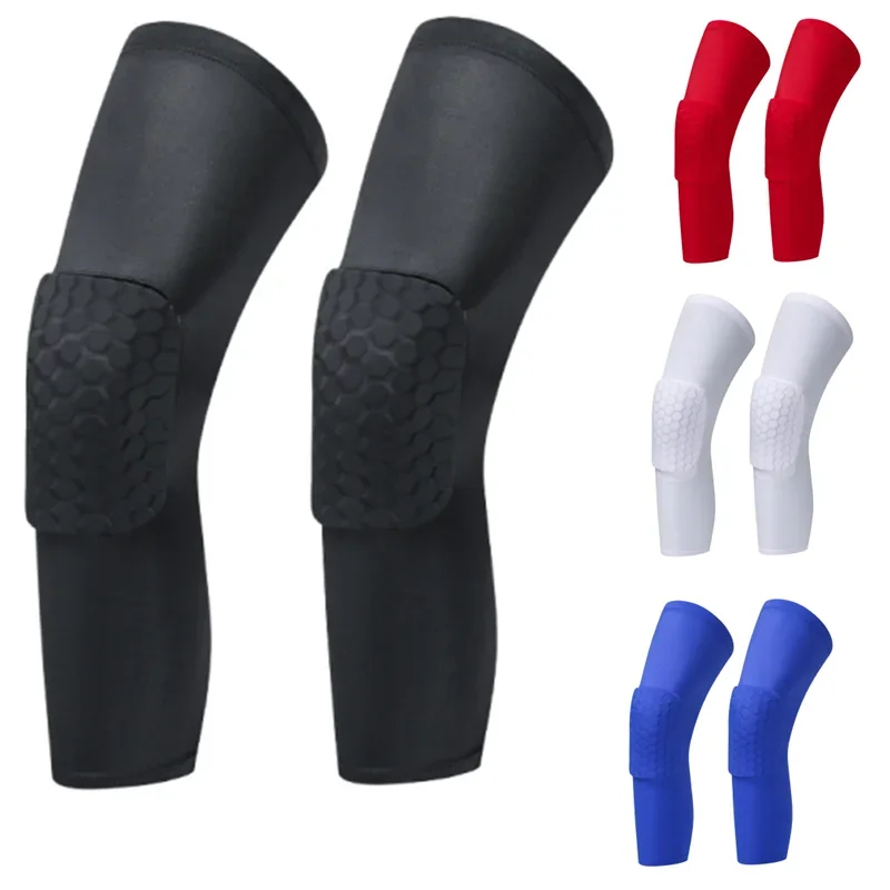 Knee Pad Support Sleeve Brace Wraps Honeycomb Foam Basketball Running Protector Compression Sleeve Fitness Gear Volleyball Sports
