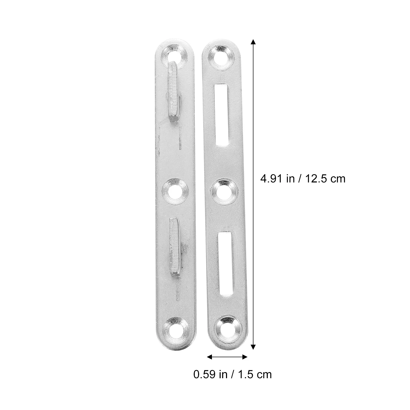 4 Sets Bed Rail Fasteners Metal Frame Furniture Connecting Fittings Double Buckle