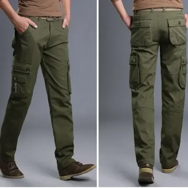 thumbnail image 1 of Pantalones rectos largos para hombre, pantalones cargo coreanos para senderismo, para exteriores, de gran tamaño, de alta calidad, para calle, nuevos, de moda, sueltos, 1 of 5