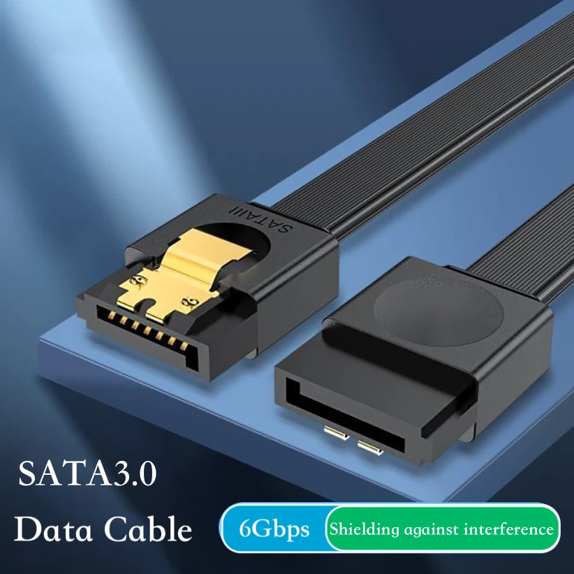 SATA 3,0 III 6 Гбит/с 40 см, жесткий диск, серия данных ATA, прямой кабель SATA 3, кабель 26AWG для HDD SSD, шнур, линия 7pin, кабель sata