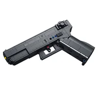 336PCS WW2 Military Weapons Guns G18 Automatic Pistol Building Blocks Model Can Fire Bullets Kit Army Moc Bricks Toys Boys Gift 6