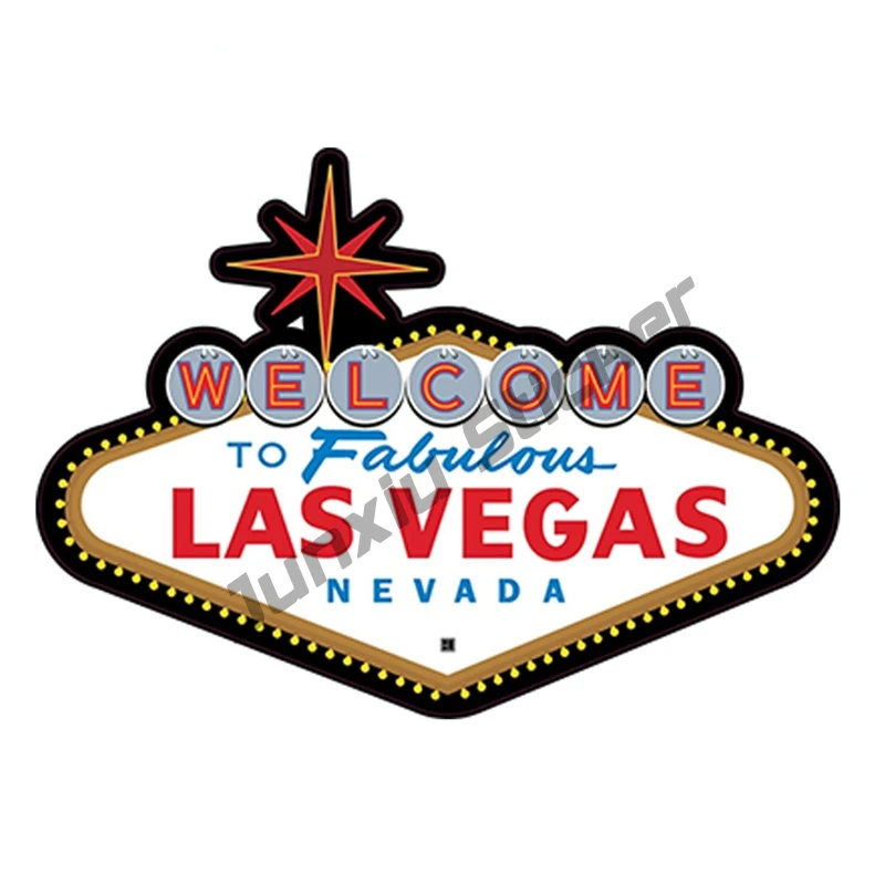 

Креативные автомобильные наклейки, сказочный знак Лас-Вегаса, забавные наклейки для автомобильного бампера, окна, телефона, багажника, чехл...