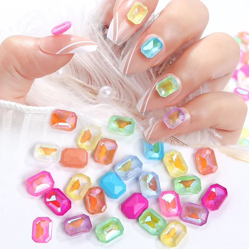 

20PCS Rhinestones Pink Decor Nail Charms Parts Crystal Flatback Supplies For Professionals Cute art Decorations Accessories DIY