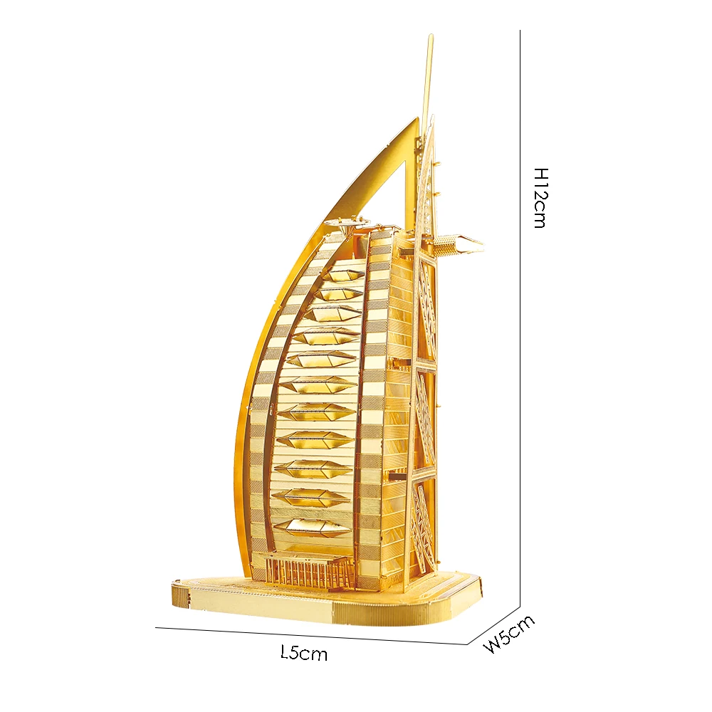 Piececool 3D Metal Puzzles Building Model Set Assembly DIY Kit for Brain Teaser Famous Architecture Jigsaw Christmas Gift 2