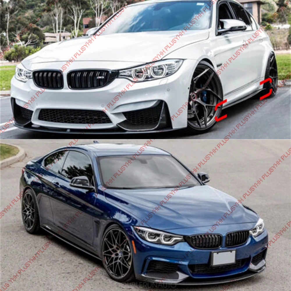 BMW 4 시리즈 F32 F33 F36 2014-2020 액세서리 자동 수정 외장 부품 자동차 바디 키트 용 사이드 스커트 확장 스플리터