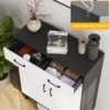 VOWNER Shoe Cabinet with Doors, 5-Tier Shoe Rack Organizer with 2 Drawers 3