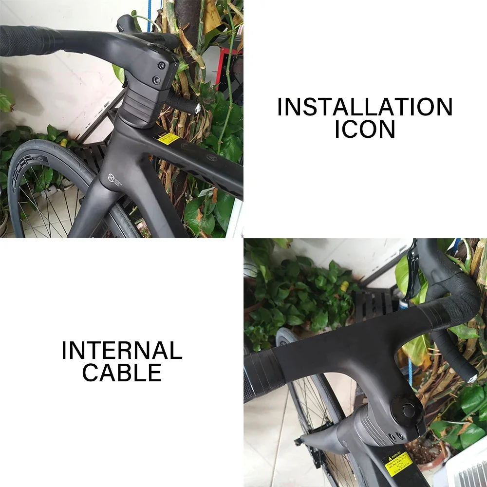 Guidon Carbone 28,6 Mm 25° Intégré Pour Vélo Route/gravel - Potence Incluse