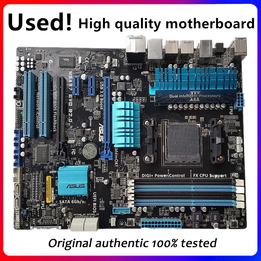 Asus M5a97 Evo R2 0 Mainboard Sockel Am3+ For-ASUS-M5A97-EVO-R2-0-Motherboard-Socket-AM3-DDR3-32GB-For-AMD-970-FX
