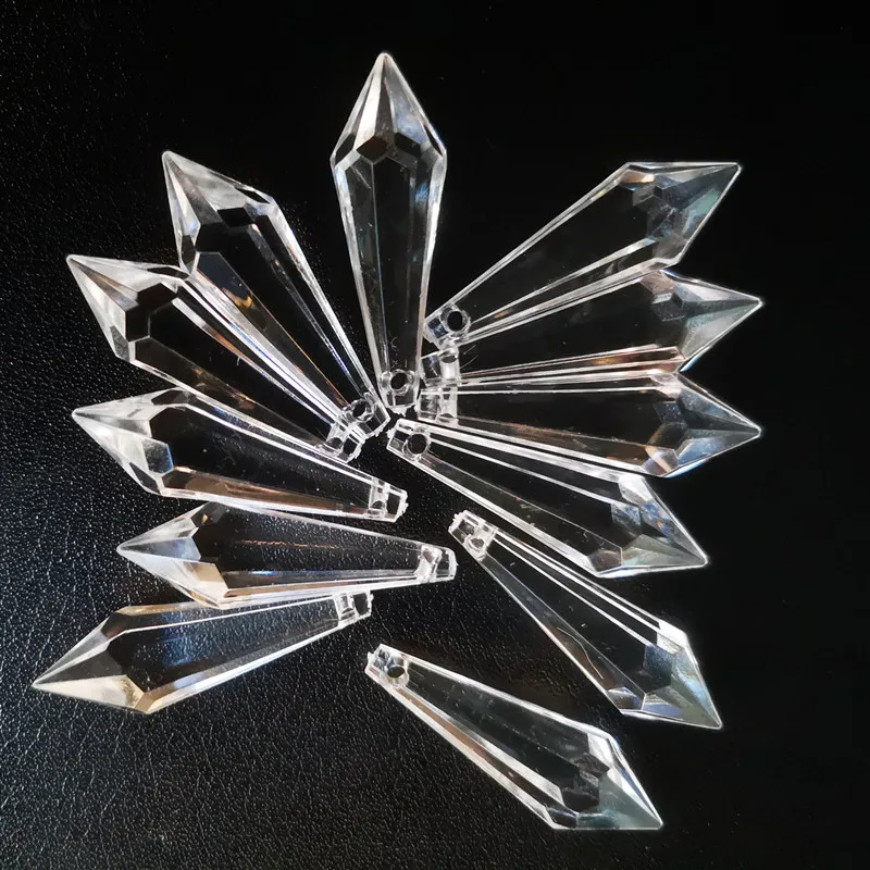 U-icicle Acrylic Prisms Chandelier Parts Garland Strand Pendants Decoration Curtain Accessories 400pcs/lot 31mm