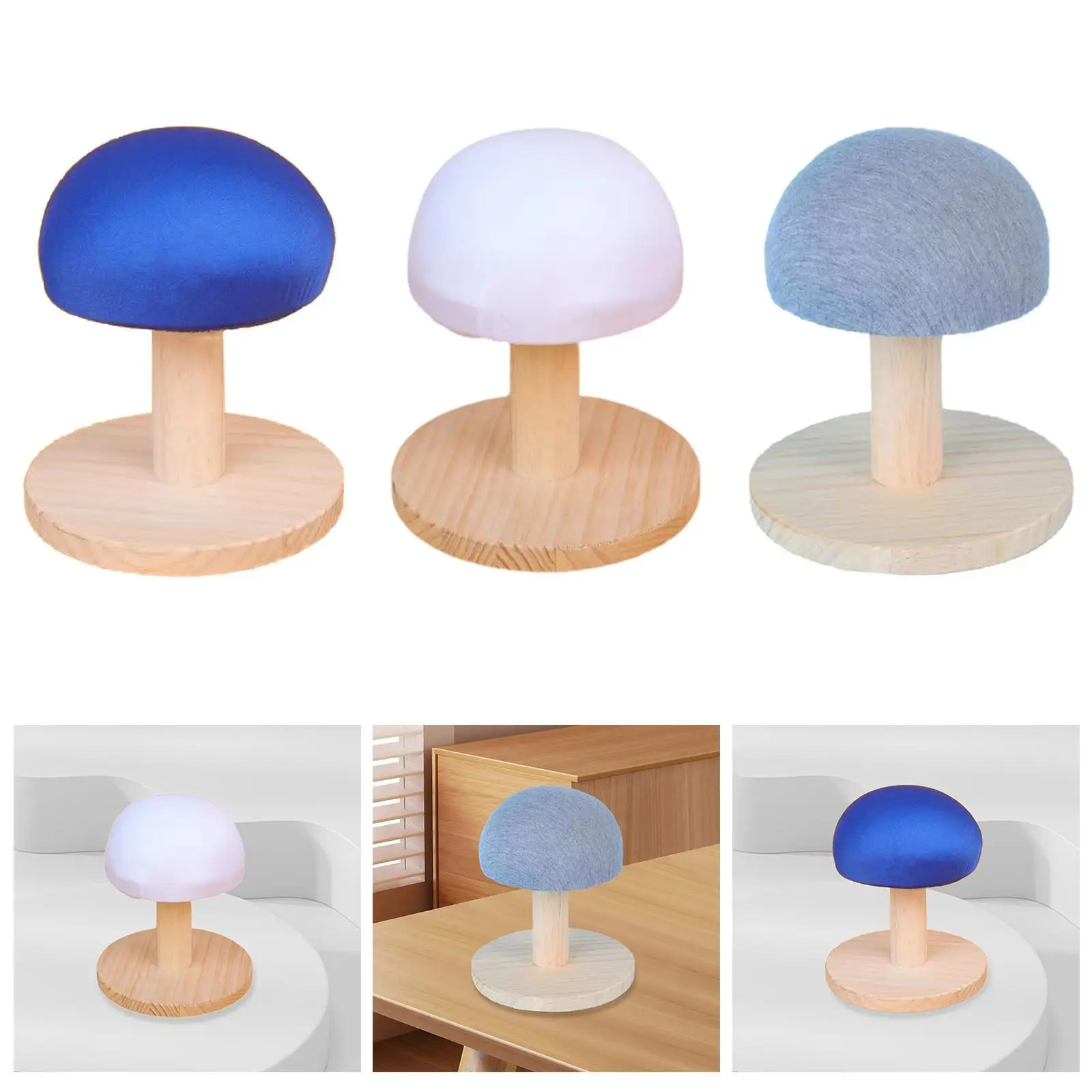 Round Ironing Stool Wooden Ironing Board for Collars Household Accessories
