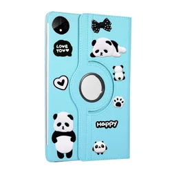 Premium 360° Rotating PU Leather Stand Tablet Case - Universal 8.7 Inch Cover for Redmi Pad SE 8.7 (Sky blue)